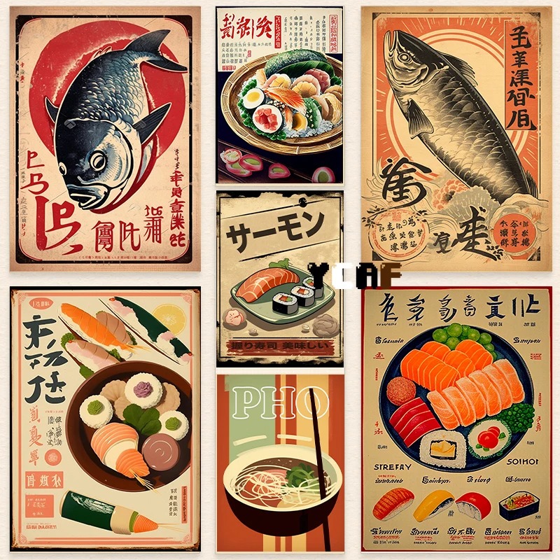 Vintage Japanese Food Poster C - Japanese Food Lifestyle recension och pris