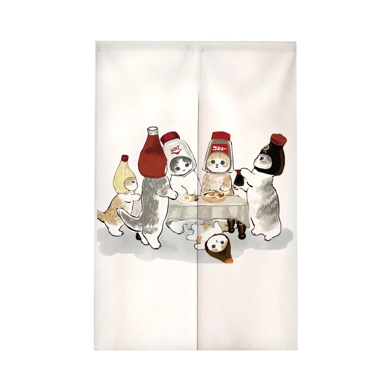Funny Cat Japanese Door Curtai - Noren Curtain Doorway recension och pris