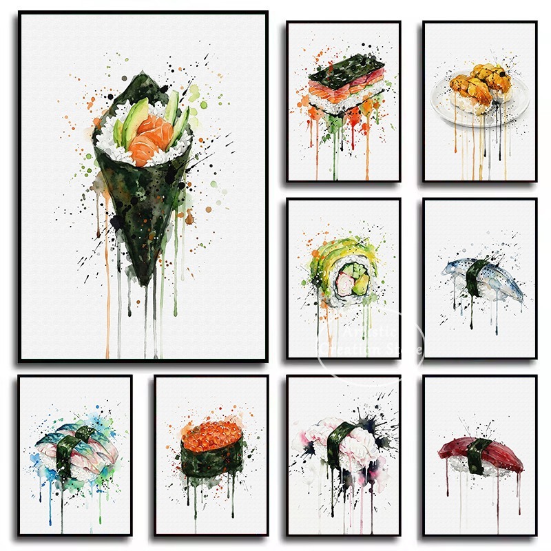 Watercolor Japanese Food Eel S - Japanese Food Lifestyle recension och pris