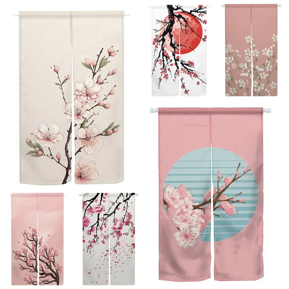 Cherry Blossom Door Curtain Ja - Noren Curtain Doorway recension och pris